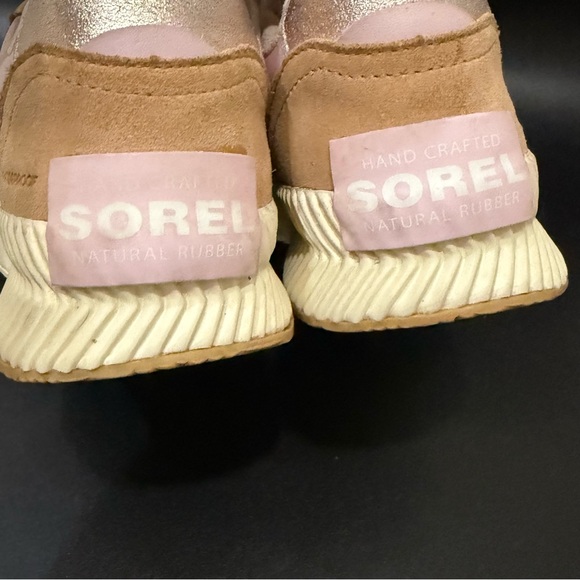 SOREL Ona Blvd Honest Beige/Whitened Pink Classic Waterproof Sneakers Size 7 - Picture 9 of 16